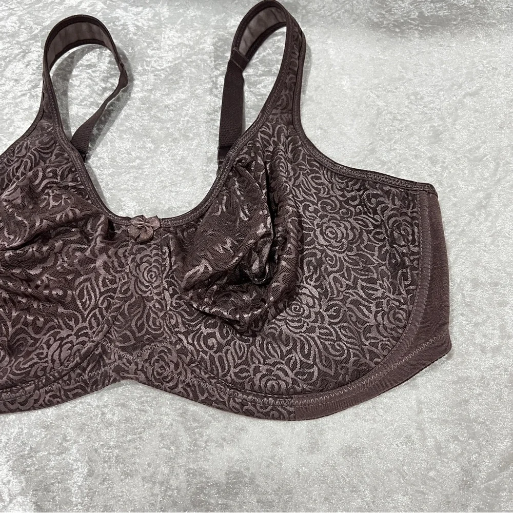 Breezies Wild Rose Seamless Underwire Support Bra -Core Brown Size 46DDD - Picture 4 of 11